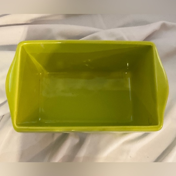 Ceramic Mini Loaf Bread/Treat Pan SPIDERS Halloween Slime Green - Picture 3 of 8
